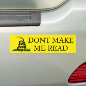 Laat me de bumpersticker lezen (Op auto)