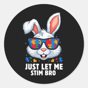 Laat me de geboorte van autisme bewustzijn maand k ronde sticker