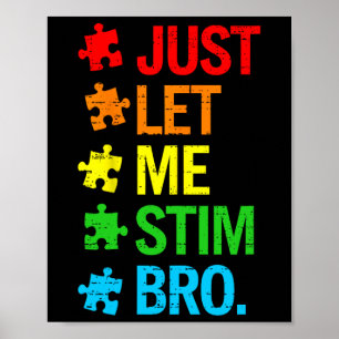 Laat me de geboorte van autisme bewustzijn stimule poster
