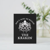 Laat me de Kraken niet vrijgeven Briefkaart (Staand voorkant)