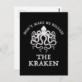 Laat me de Kraken niet vrijgeven Briefkaart (Voorkant / Achterkant)