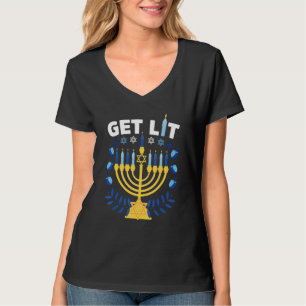 laat me de menorah lelijke hanukkah chanukkah chri t-shirt