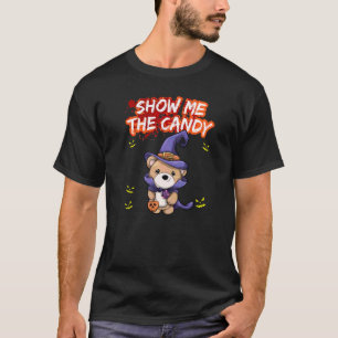 Laat me de snoep Halloween kostuum grap of traktat T-shirt