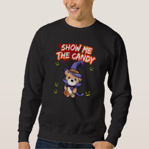 Laat me de snoep Halloween kostuum grap of traktat Trui