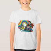 Laat me de vibe leven Tri-Blend shirt (Voorkant)