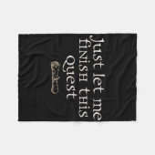 Laat me deze quest gewoon afmaken fleece deken (Voorkant (Horizontaal))