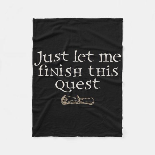 Laat me deze quest gewoon afmaken fleece deken (Voorkant)