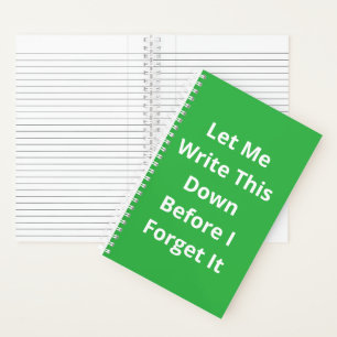 Laat Me Dit Opschrijven Voordat Ik Het Vergeet Notitieboek
