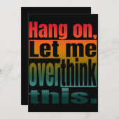 laat me dit overdenken feestdagenkaart (Voorkant / Achterkant)