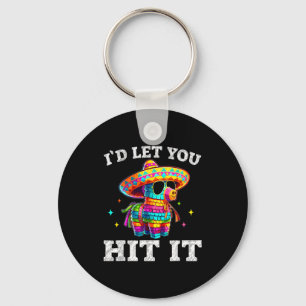 Laat me een cinco de mayo piñata T-shirt voor mann Sleutelhanger