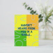 Laat me een leuke retro quad cirkels achter briefkaart (Staand voorkant)