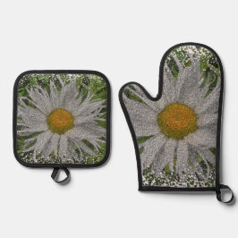 Laat me een madeliefje #1 ovenwant & pannenlap set