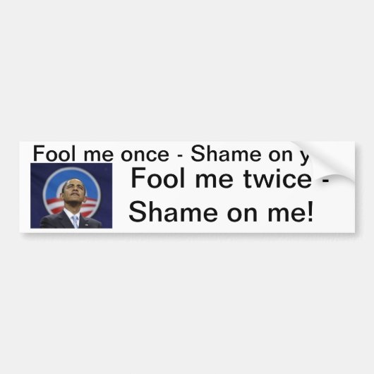 Laat me eens zien dat Obama... Bumpersticker (Voorkant)