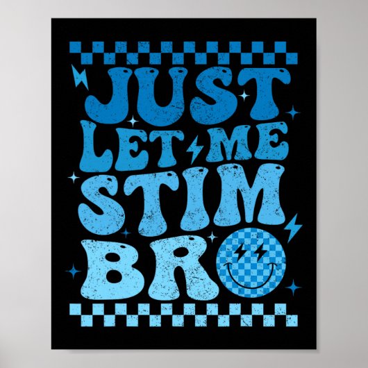 Laat me even de maand van het grappige autisme sti poster (Voorkant)