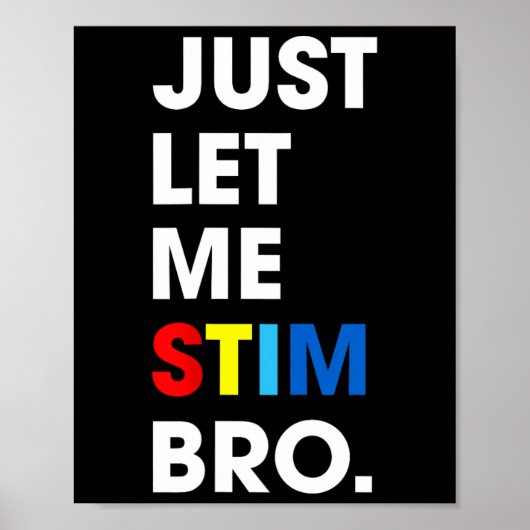 Laat me even de maand van het grappige autisme sti poster (Voorkant)