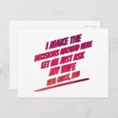 Laat me even mijn vrouw vragen - Echtgenoot Funny Briefkaart (Voorkant / Achterkant)