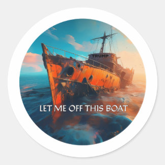 Laat me gaan ronde sticker