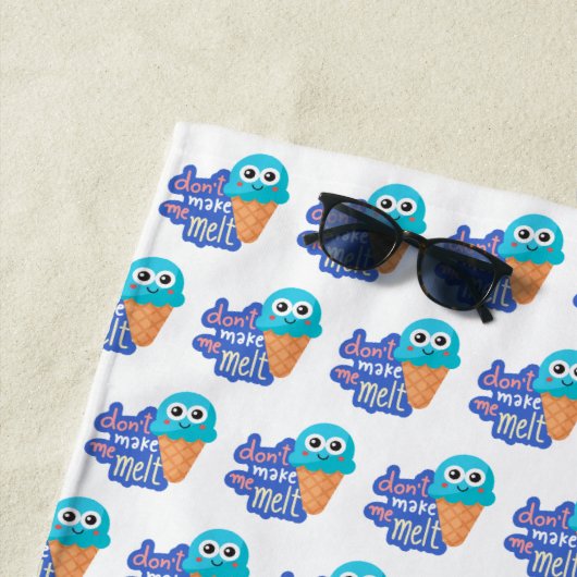 Laat me geen ijs smelten strandlaken (In situ)