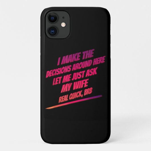 Laat me gewoon vragen mijn vrouw - man grappige Hu Case-Mate iPhone Case (Achterkant)