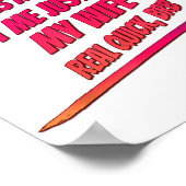 Laat me gewoon vragen mijn vrouw - man grappige Hu Poster (Hoek)