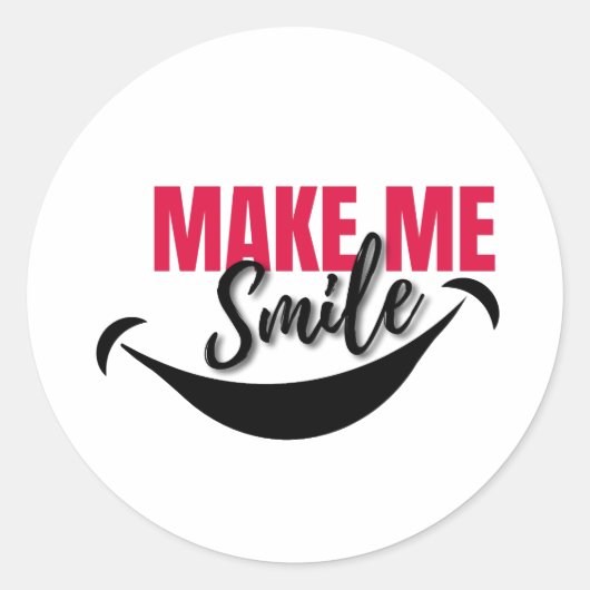 Laat me glimlachen Classic Round Sticker (Voorkant)
