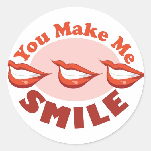 Laat me glimlachen ronde sticker (Voorkant)