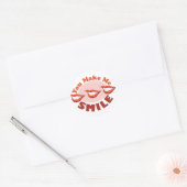 Laat me glimlachen ronde sticker (Envelop)