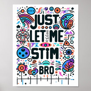 Laat me het bewustzijn van autisme stimuleren poster