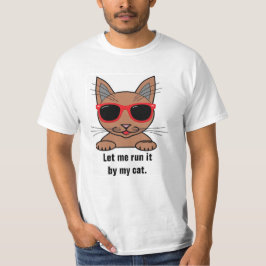 Laat me het door mijn kat grappige T-shirt lopen