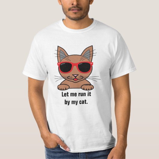 Laat me het door mijn kat grappige T-shirt lopen (Voorkant)