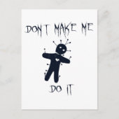 Laat me het niet doen - grappige Voodoo Doll Briefkaart (Voorkant)