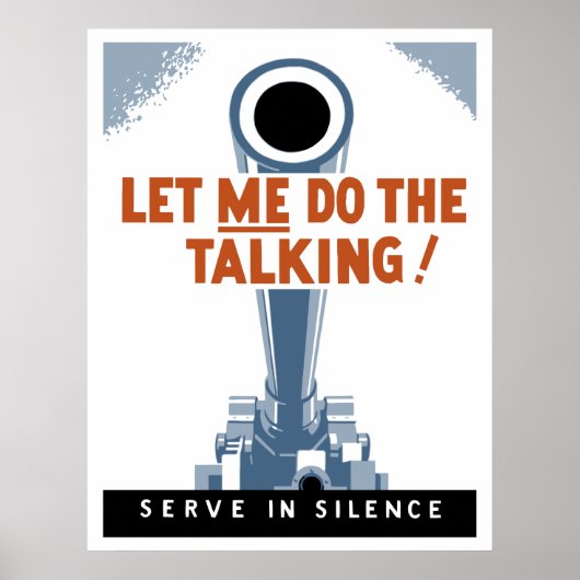Laat me het praatje doen! Serve in Silence Poster (Voorkant)