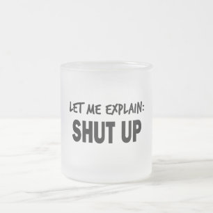 Laat me het uitleggen matglas koffiemok
