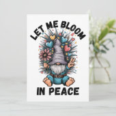 Laat me in vrede bloeien kaart (Staand voorkant)