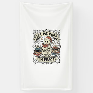 Laat Me In Vrede Lezen Geest Boekliefhebber Hallow Spandoek