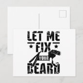 Laat me je baard herstellen briefkaart (Voorkant / Achterkant)