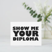 LAAT ME JE DIPLOMA ZIEN BRIEFKAART (Staand voorkant)