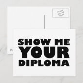 LAAT ME JE DIPLOMA ZIEN BRIEFKAART (Voorkant / Achterkant)