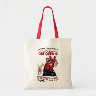 LAAT ME JE EEN GROOT GLAS OVER KIPPEN GIETEN TOTE BAG