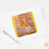 laat me je een lied spelen vierkante sticker (Envelop)