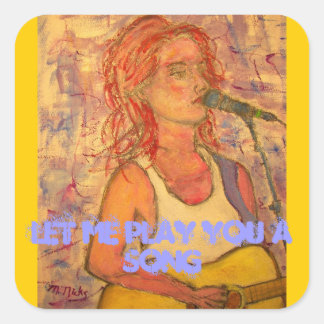 laat me je een lied spelen vierkante sticker