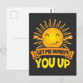 Laat me je even opwarmen Mooie Zon knuffel Geluk Briefkaart (Voorkant / Achterkant)