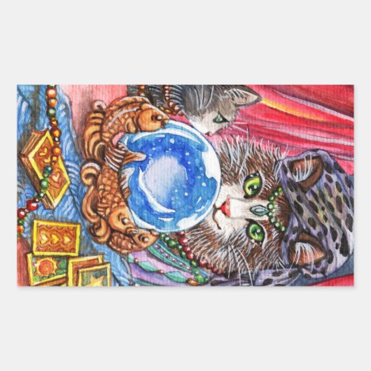 Laat me je fortuin vertellen rechthoekige sticker (Voorkant)