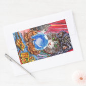 Laat me je fortuin vertellen rechthoekige sticker (Envelop)