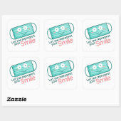  Laat me je glimlach voorstellen Vierkante Sticker (Vel)