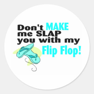 Laat me je in de schoot leggen met mijn flip Flop Ronde Sticker