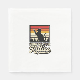 Laat Me Je Kitties Zien Vintage Kattenliefhebber D Servet