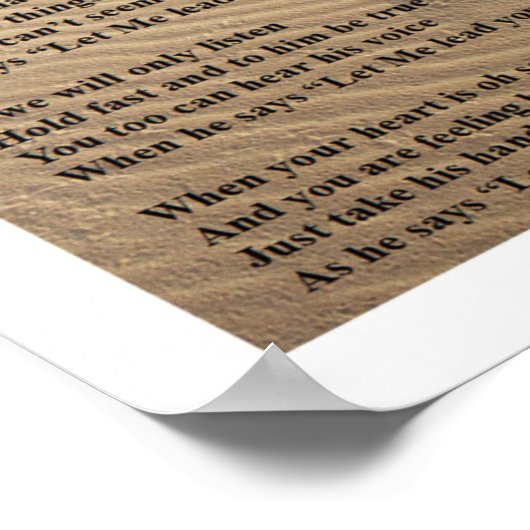 Laat me je leiden poster (Hoek)