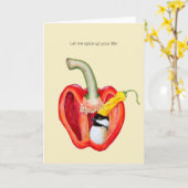 Laat me je leven wat kruiden geven kaart (Gele Bloem)