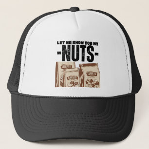 Laat me je mijn nuts trucker hat Shows Trucker Pet